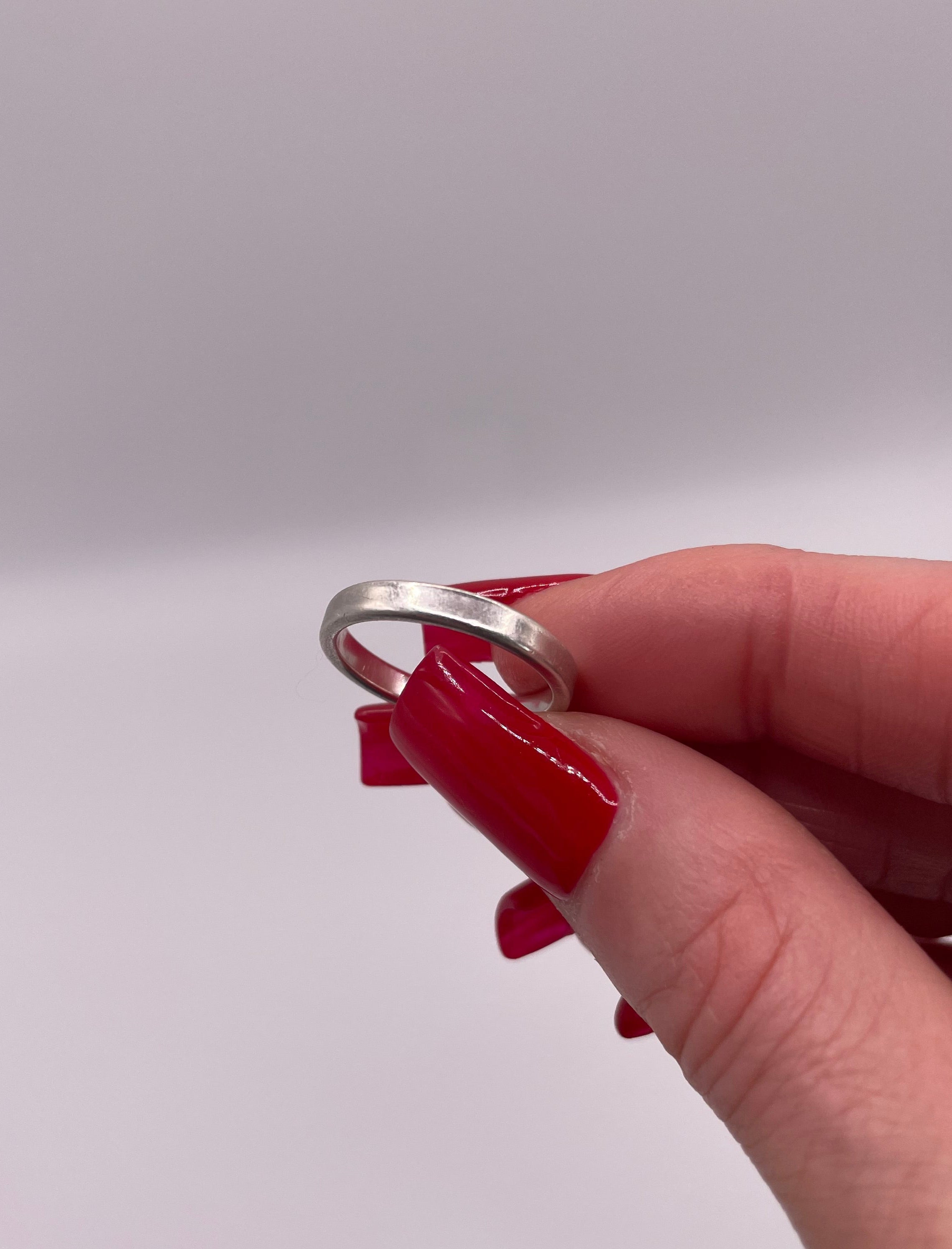 Sterling Silver Squared Edge Minimal Band Ring
