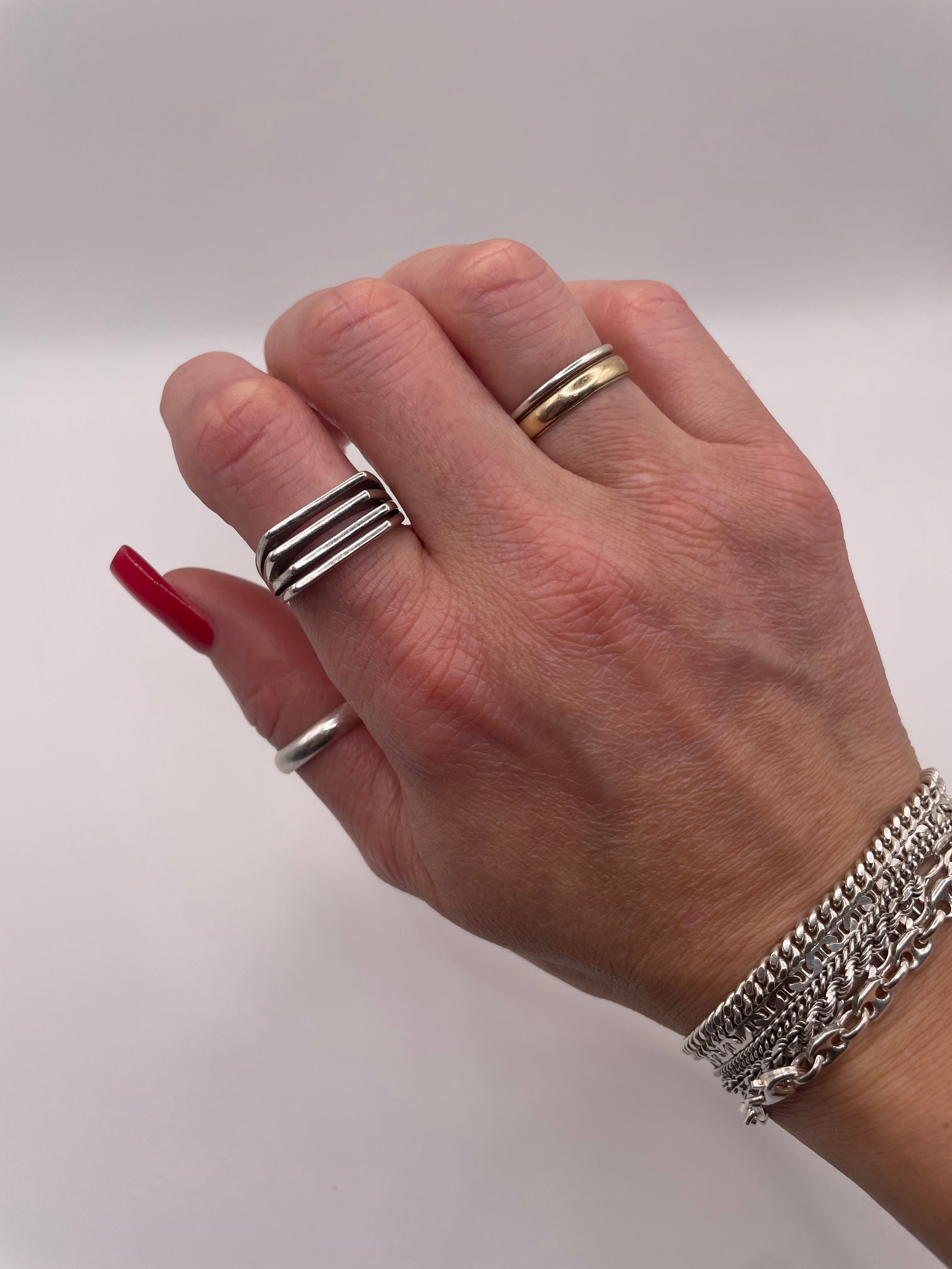 Sterling Silver Cage Ring