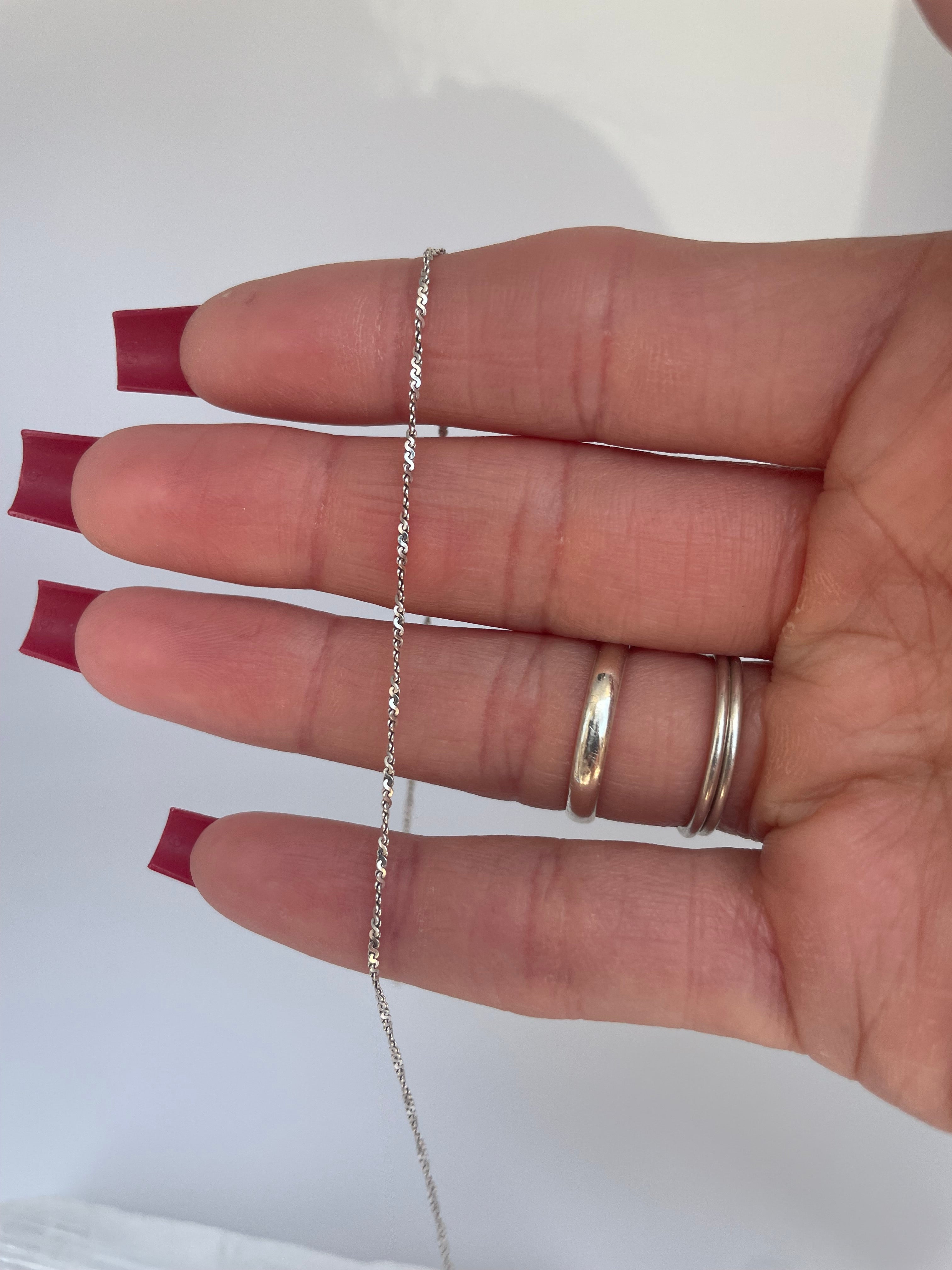 Vintage Sterling Silver S Chain Anklet