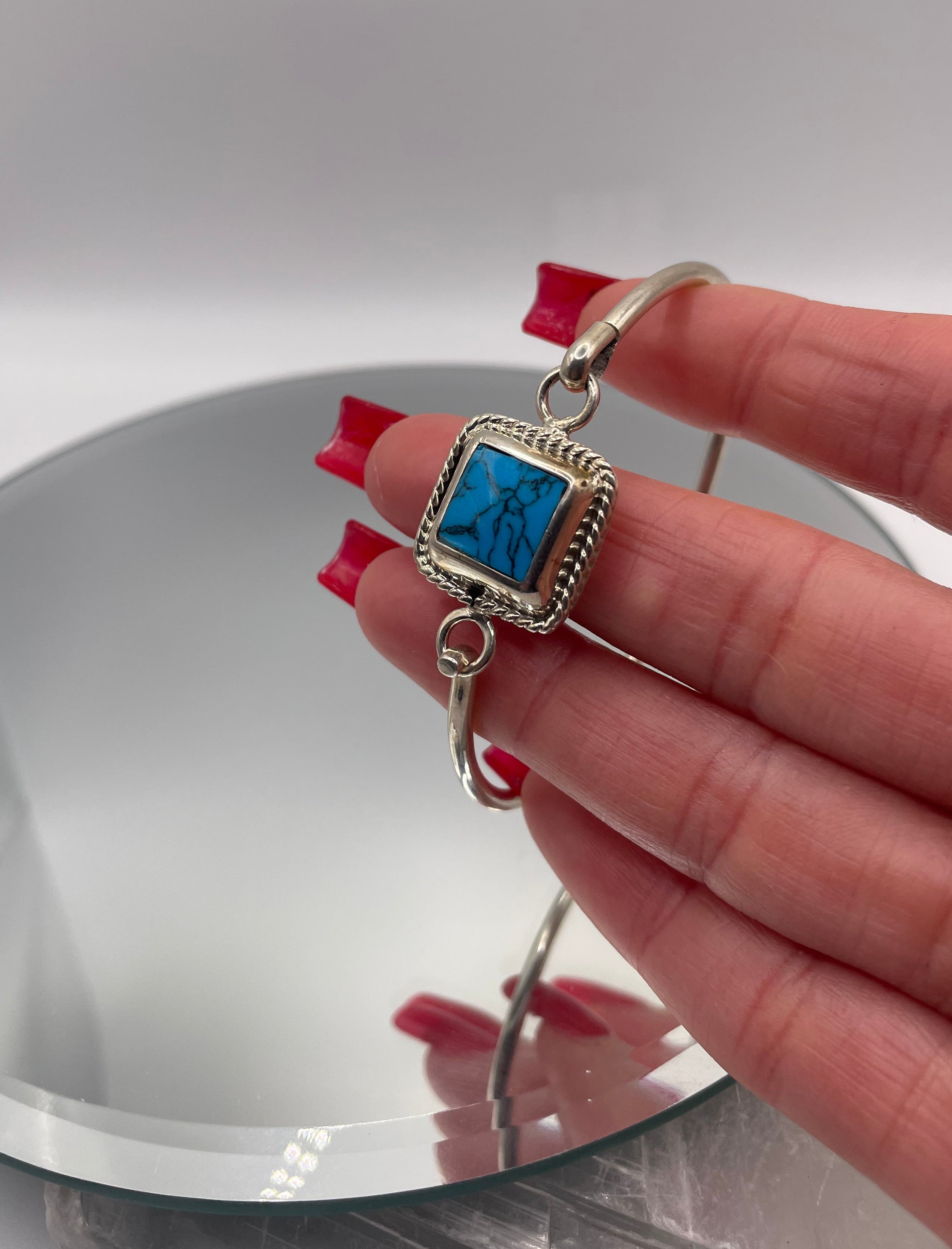 Sterling Silver Turquoise Bangle Bracelet