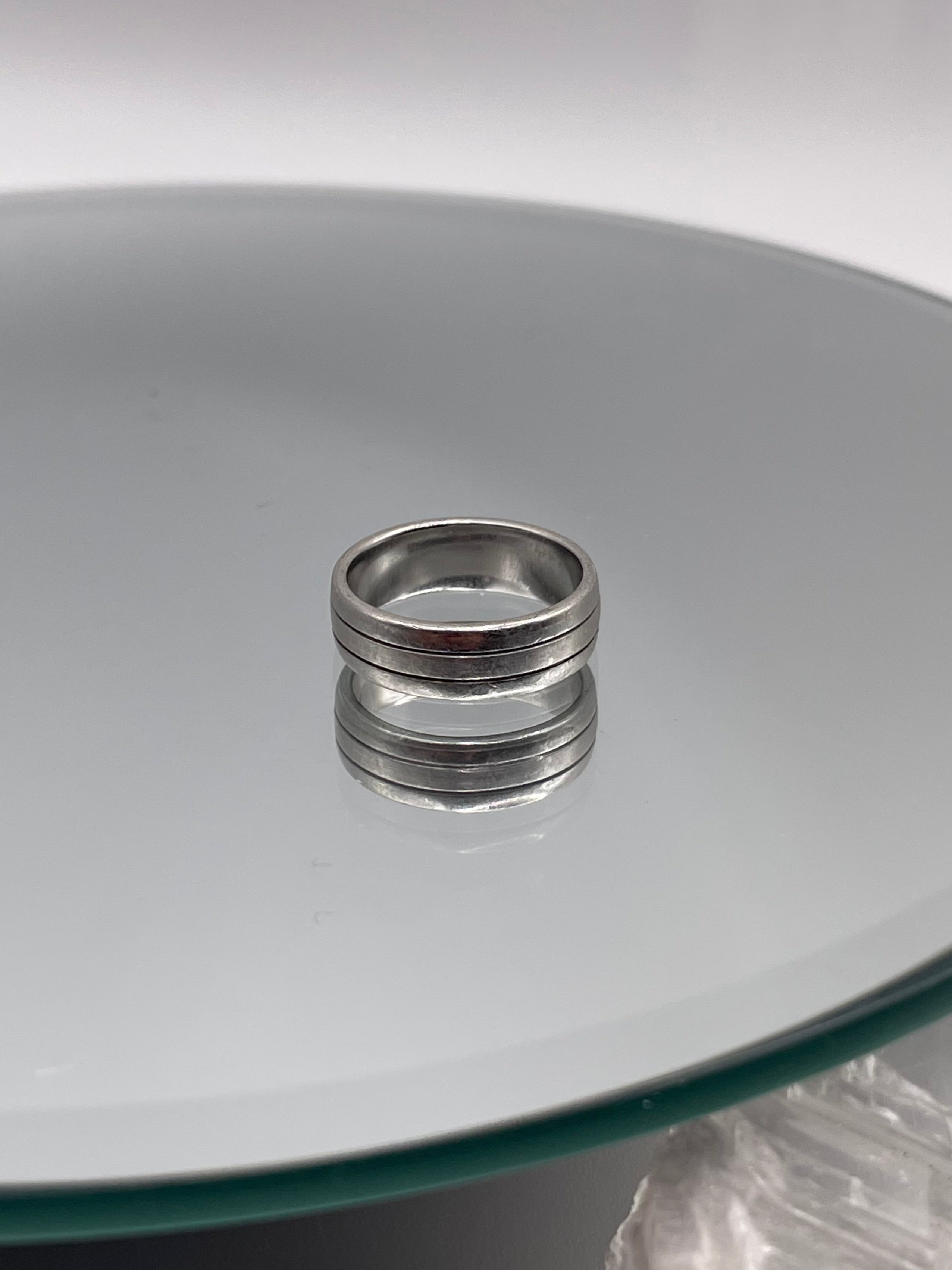Sterling Silver Triple Band Minimal Stacking Ring