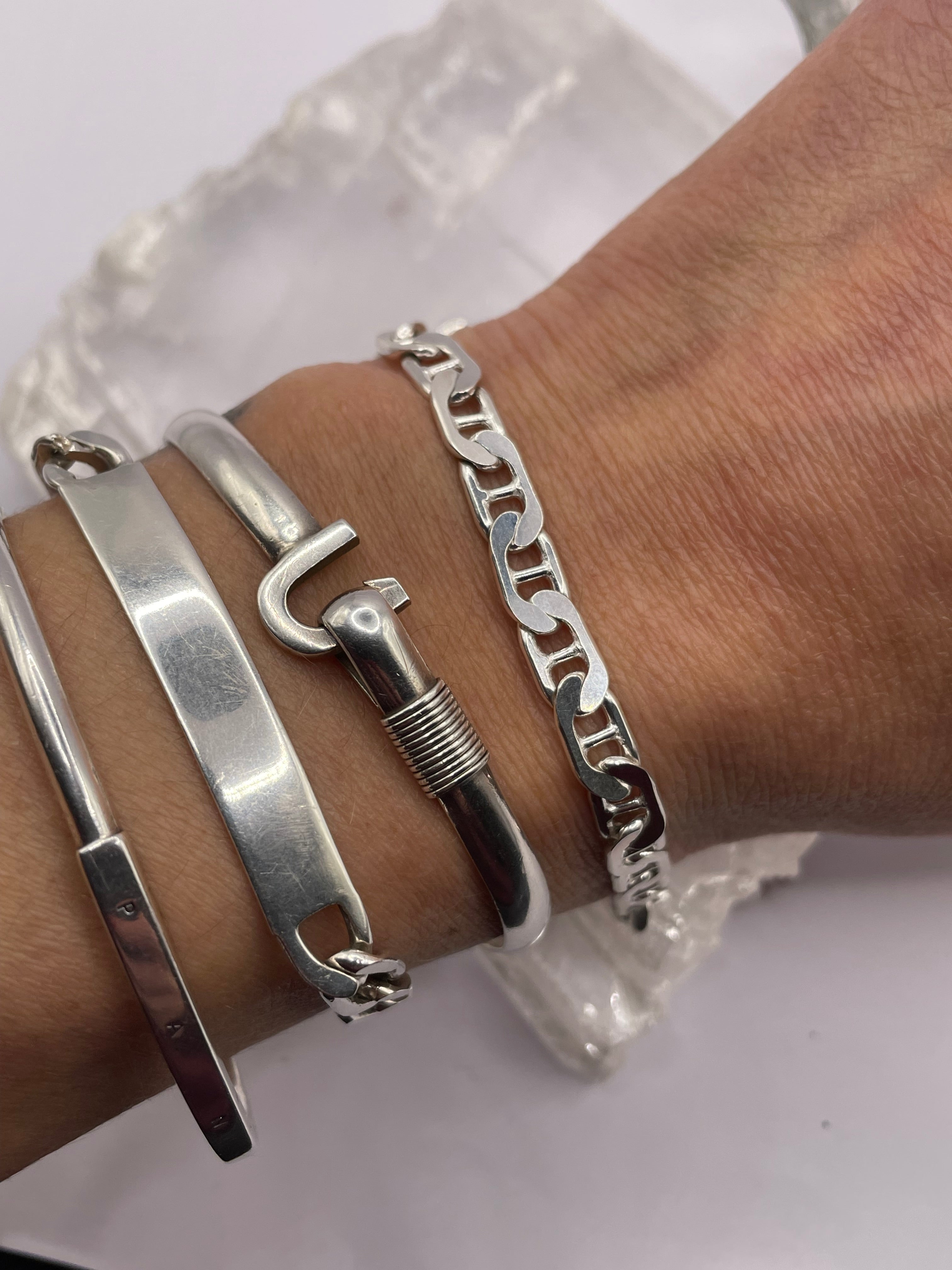 Italian Silver Mariner Link Bracelet