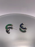 Navajo Lapis + Turquoise Inlay Earrings
