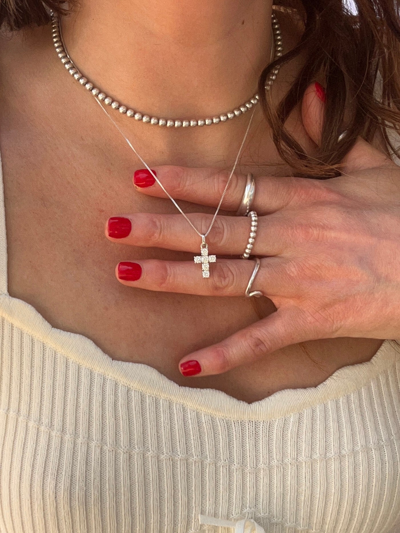 Classic CZ Cross Necklace