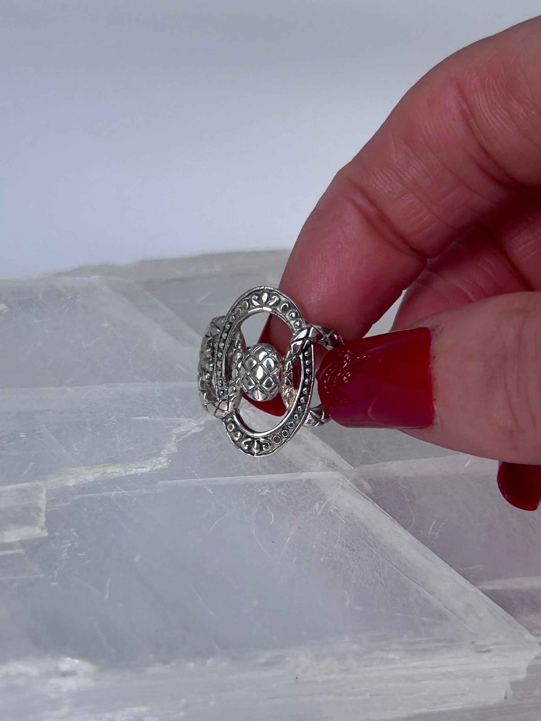 Sterling Silver Ornate + Abstract Statement Ring