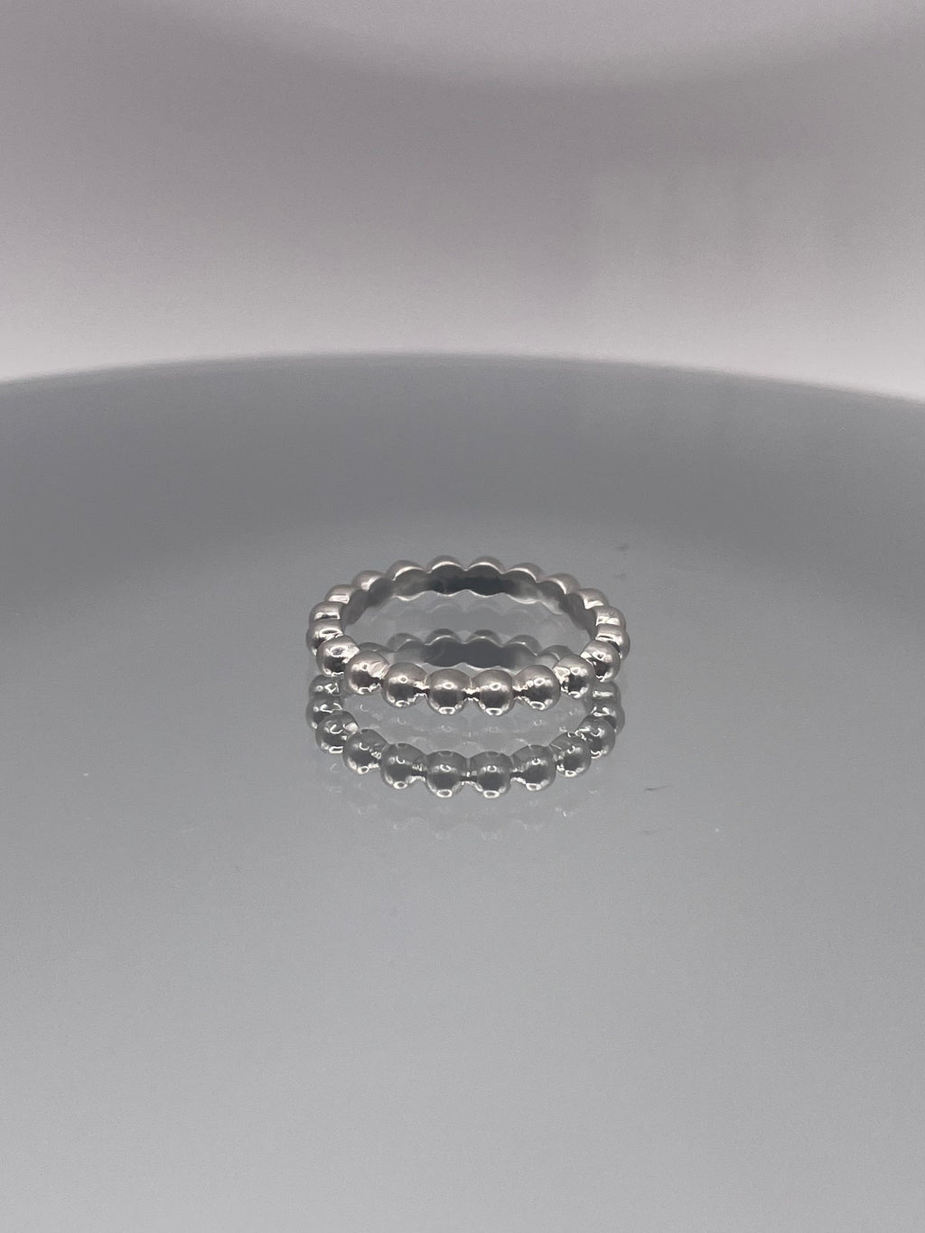 Sterling Silver Beaded Stacking Ring