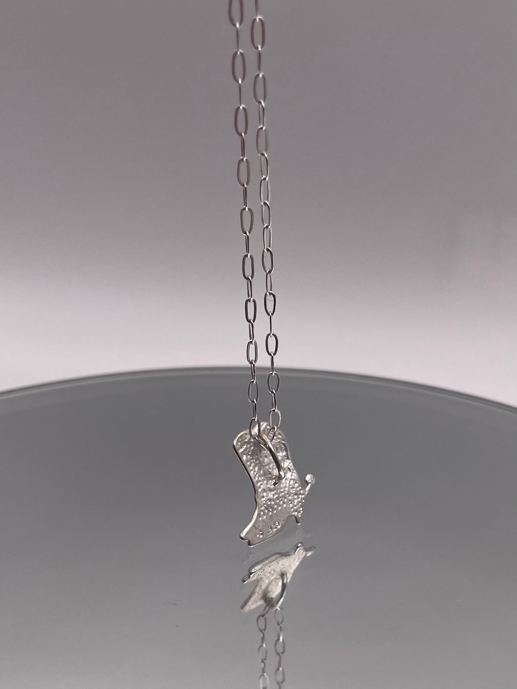 Sterling Silver Dainty Cowboy Boot Pendant Necklace