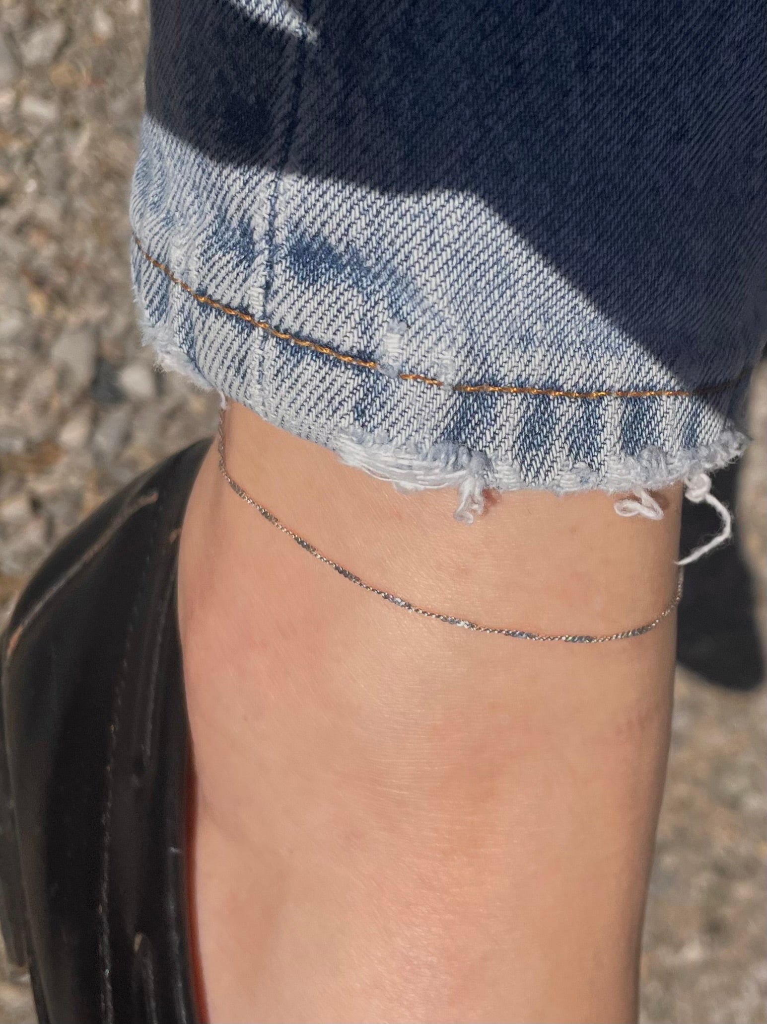 Vintage Sterling Silver S Chain Anklet