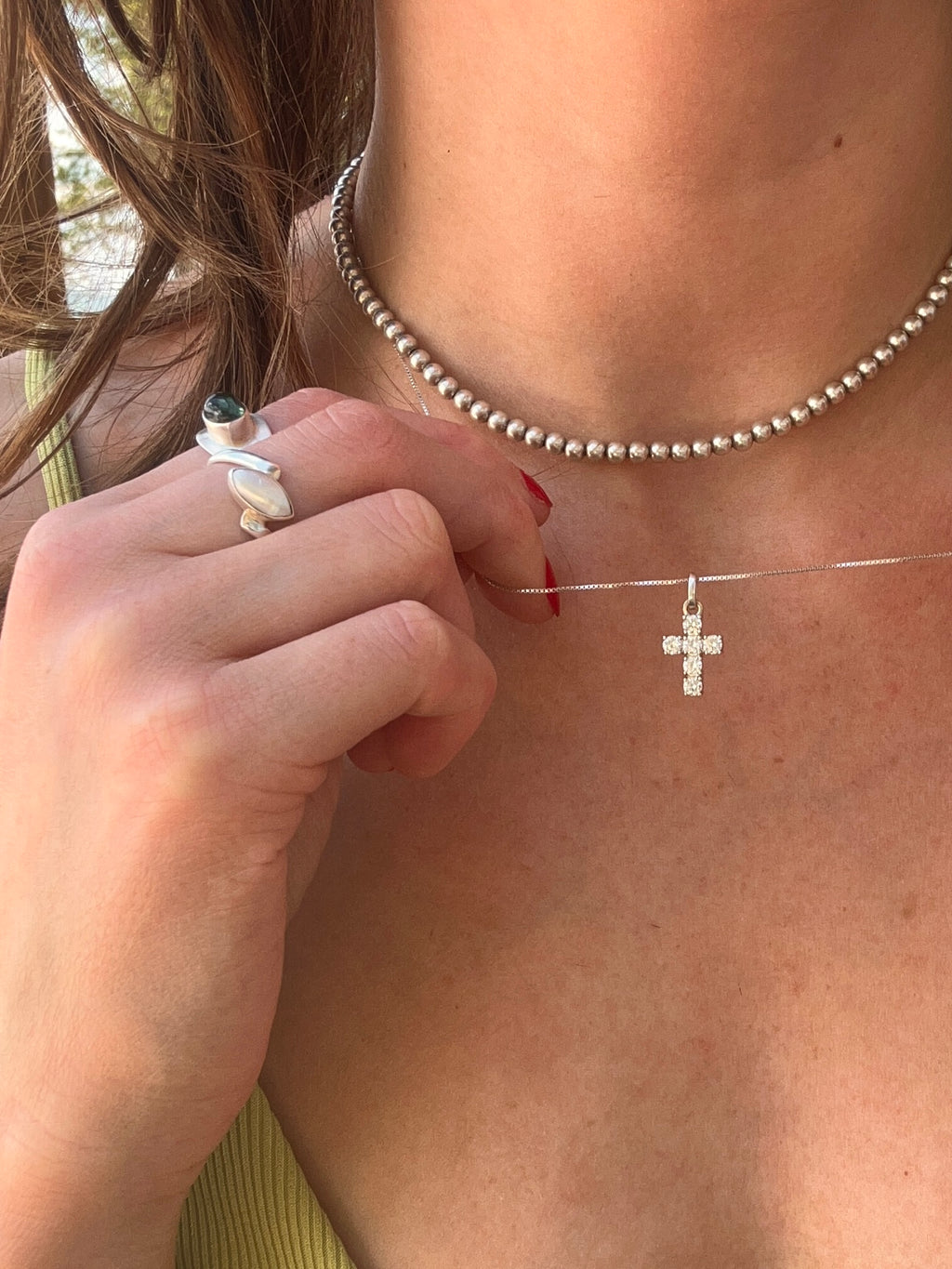 Classic CZ Cross Necklace