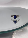 Sterling Silver Lapis Lazuli Ring with Rope Detail
