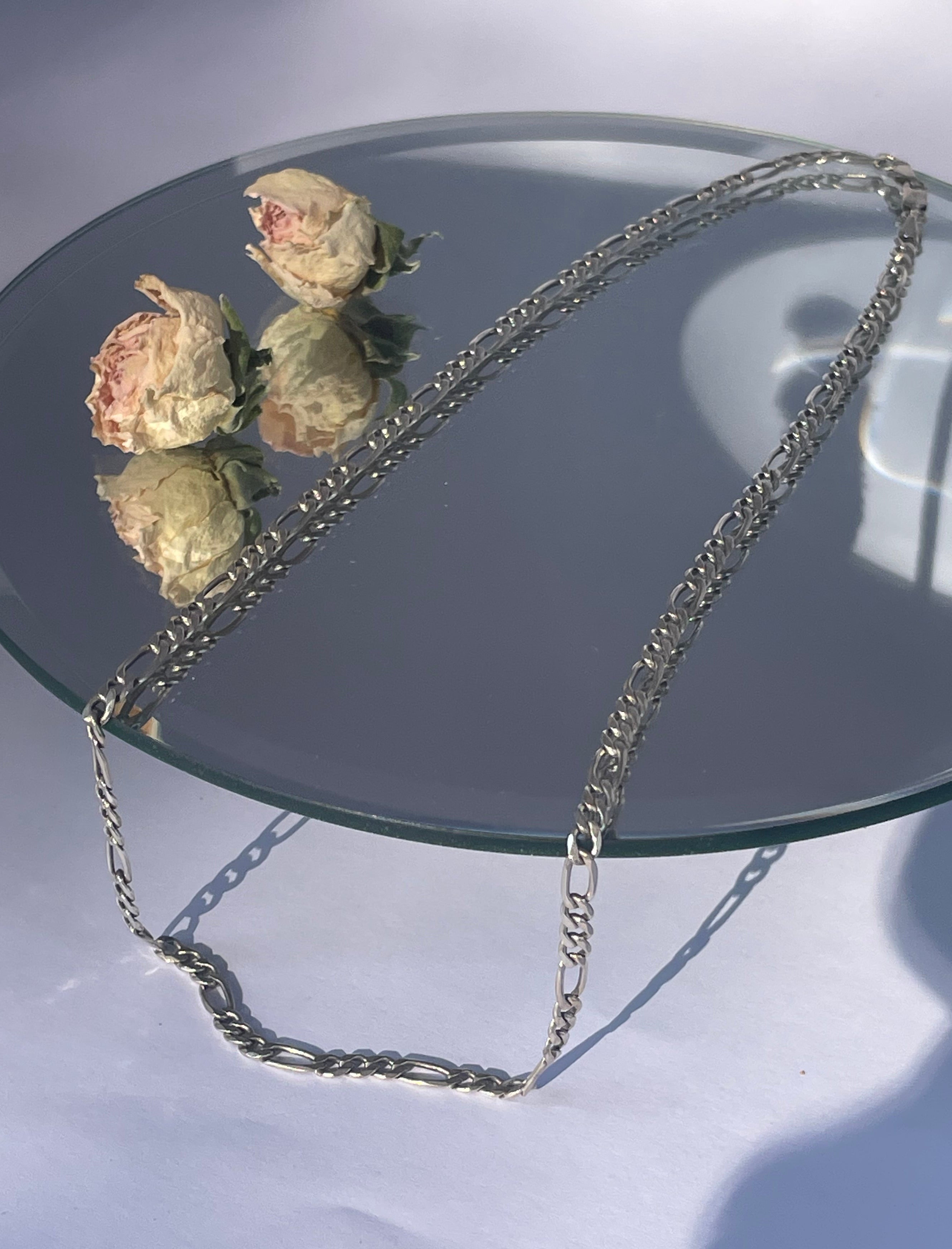 Sterling Silver Figaro Classic Chain Necklace