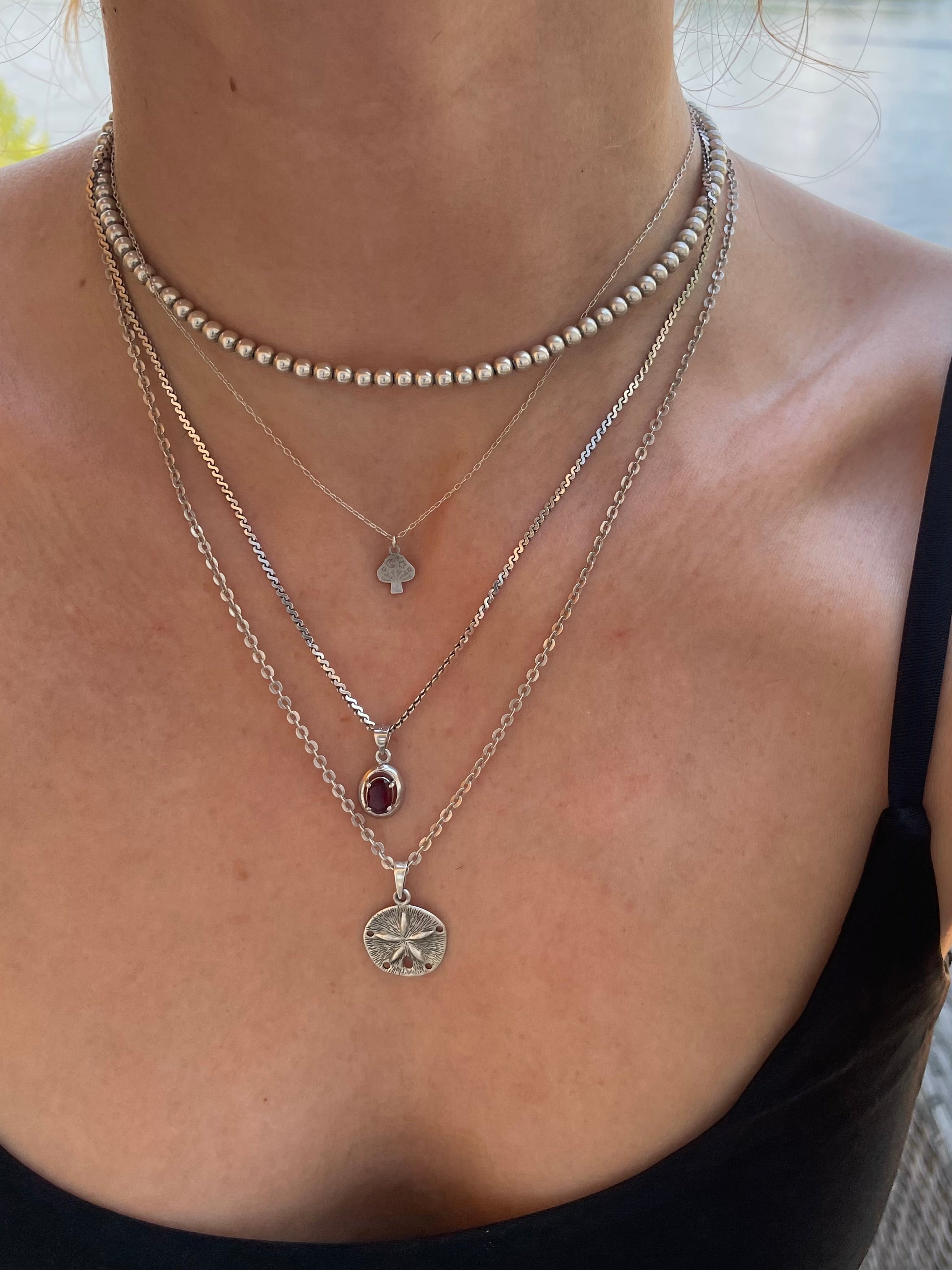 Solo Garnet Necklace