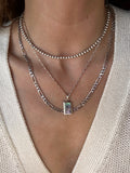 Vintage Sterling Silver Figaro Chain Necklace