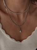 Sterling Silver Flat Chain Minimal Herringbone Necklace
