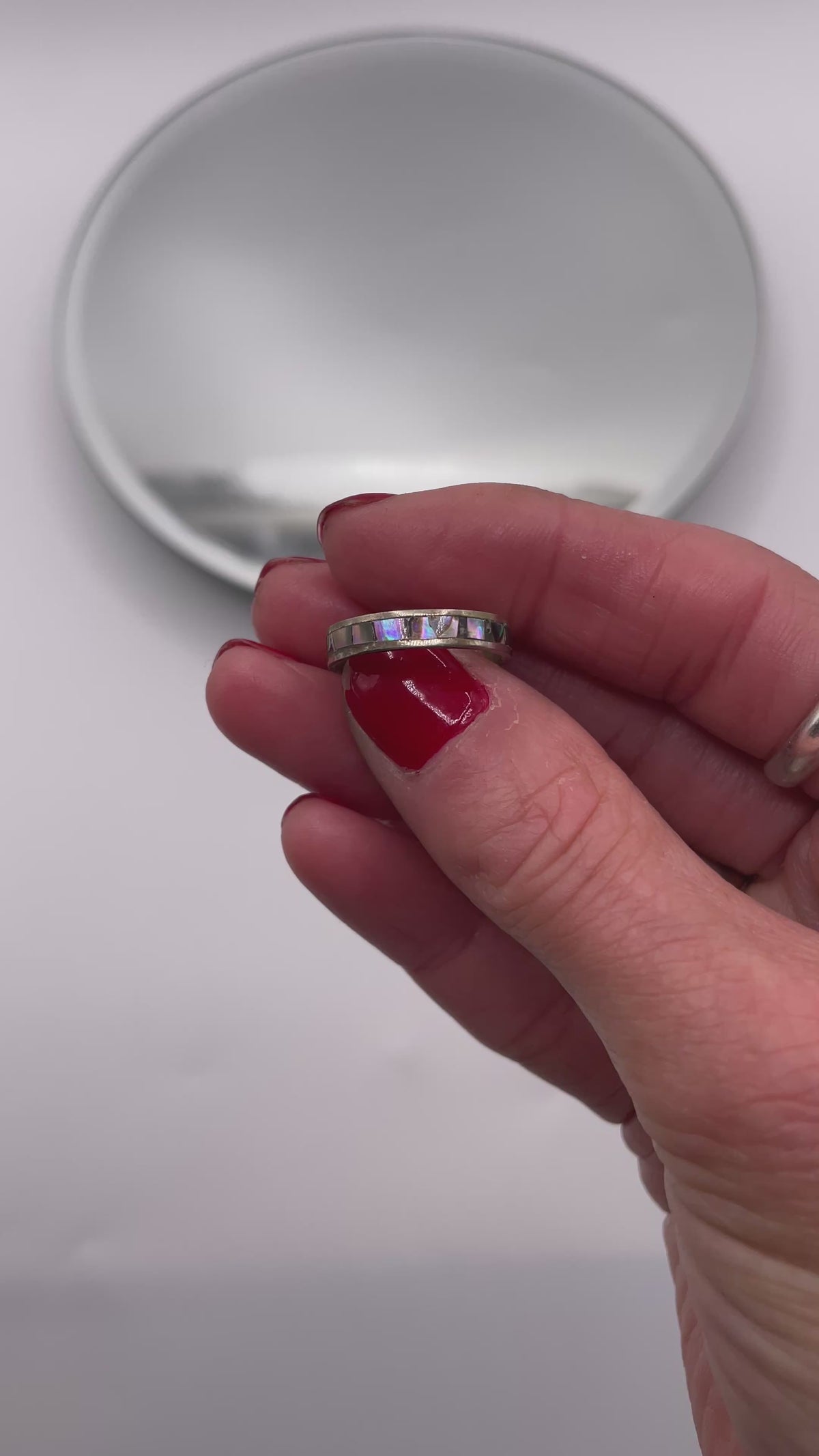 Little Mermaid Vintage Abalone Inlay Ring